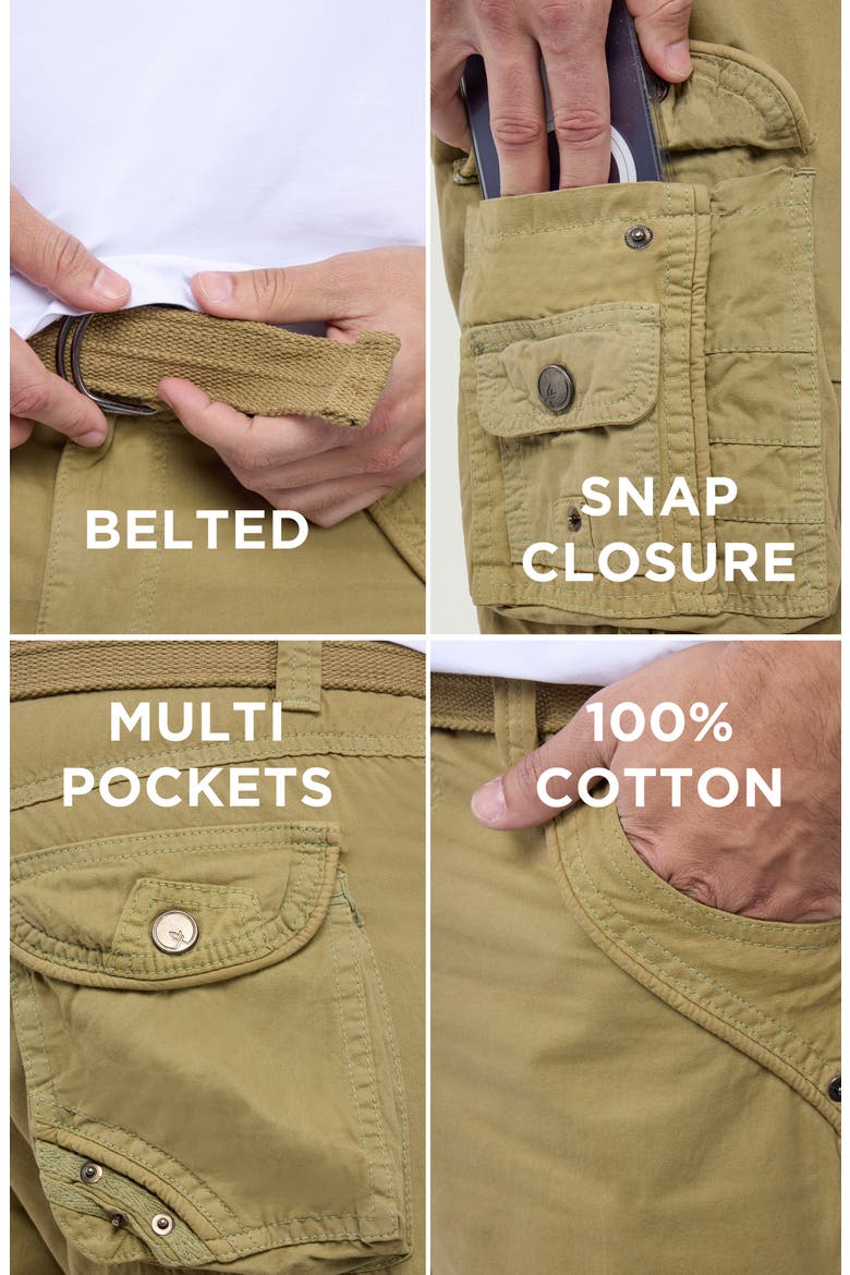 Belted Bermuda Cargo Shorts, Alternate, color, NEW KHAKI