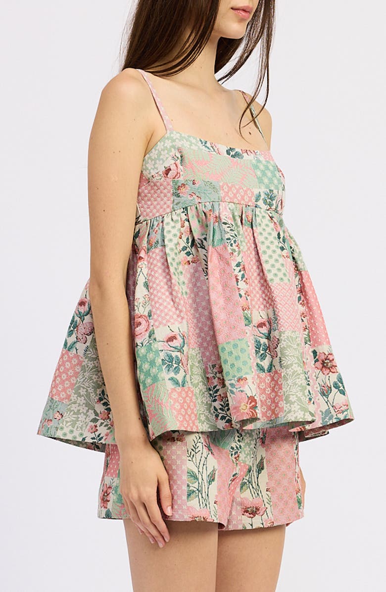 JACQUIE THE LABEL Gigi Babydoll Top, Alternate, color, Pink Ivory Sage