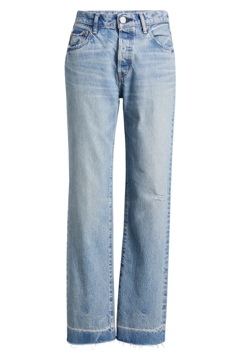 Princeton Release Hem Straight Leg Jeans, Alternate, color, LIGHT BLUE
