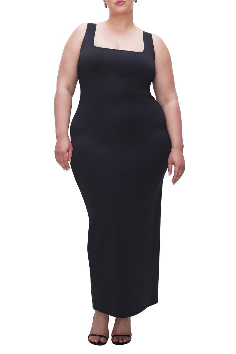 Sculpting Modern Tank Maxi Dress, Alternate, color, BLACK001