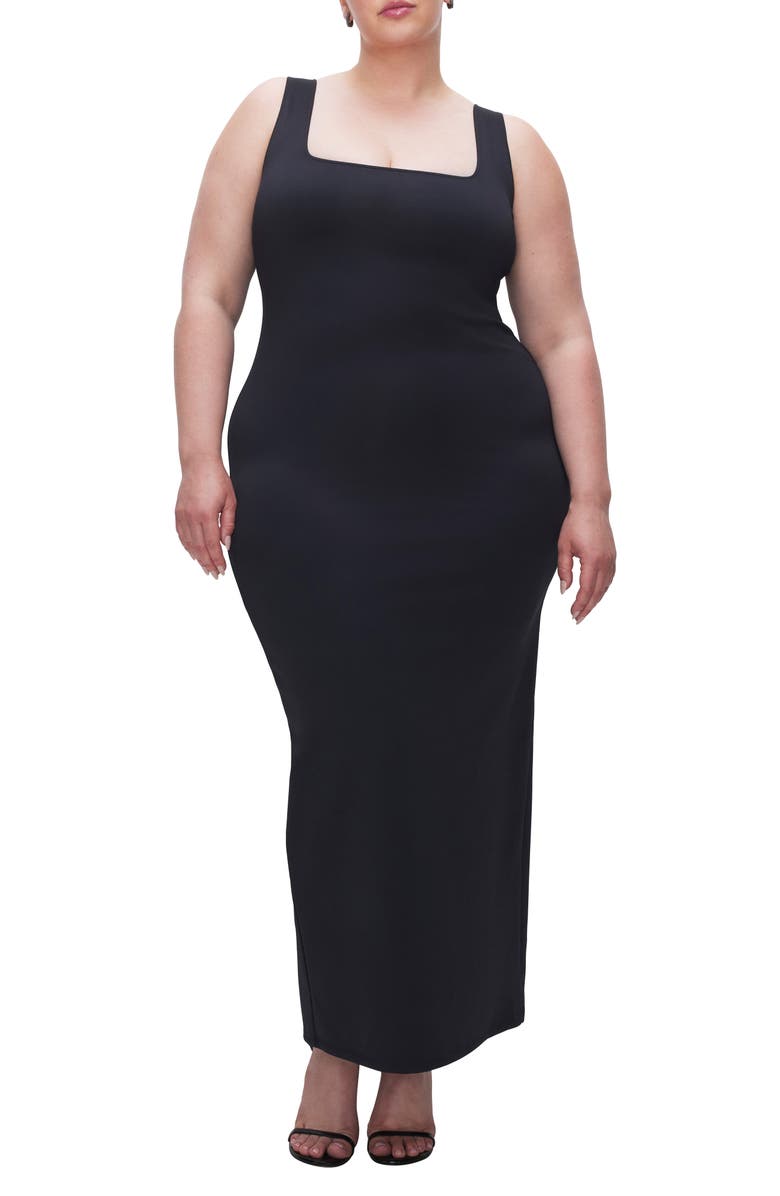 Good American Sculpting Modern Tank Maxi Dress, Alternate, color, Black001