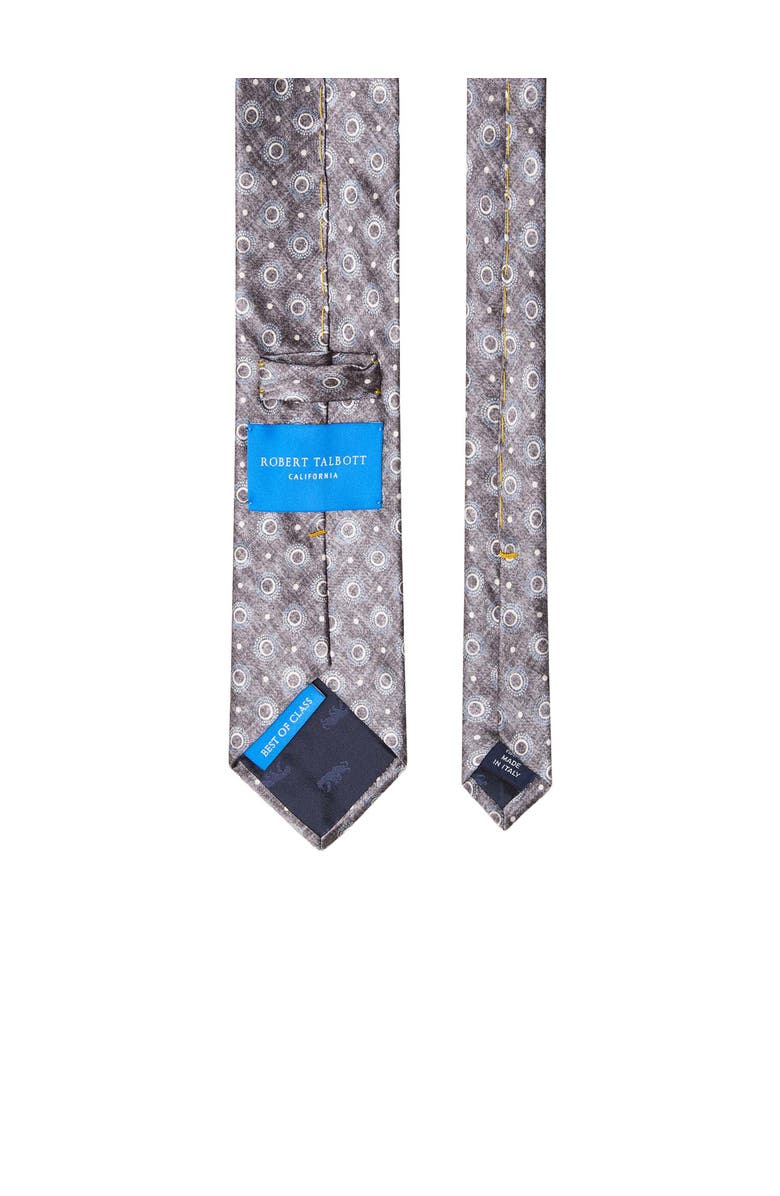 Robert Talbott Robert Geometric Best of Class Necktie, Alternate, color, Gray