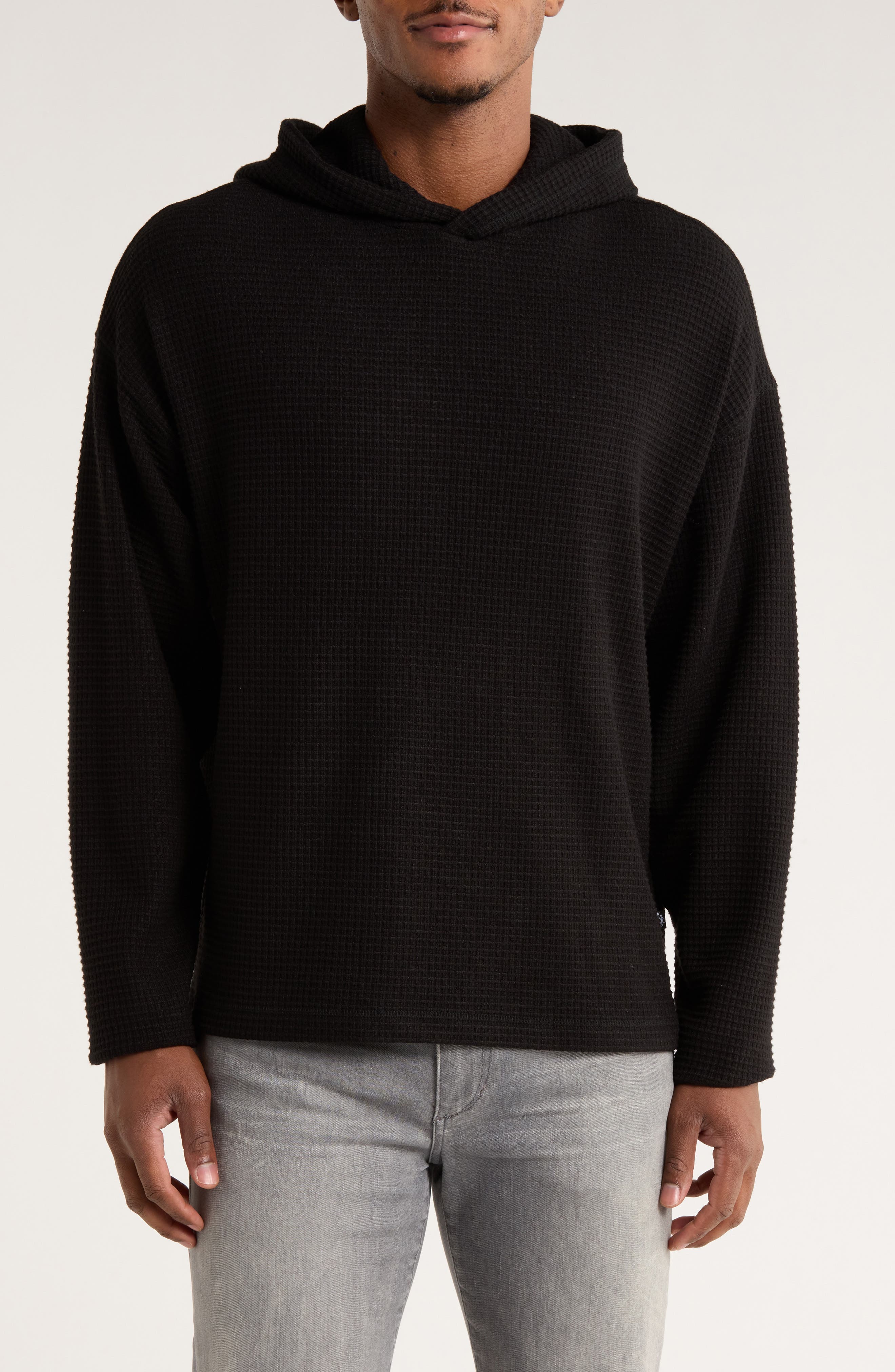 Civil Society Waffle Knit Drop Shoulder Hoodie