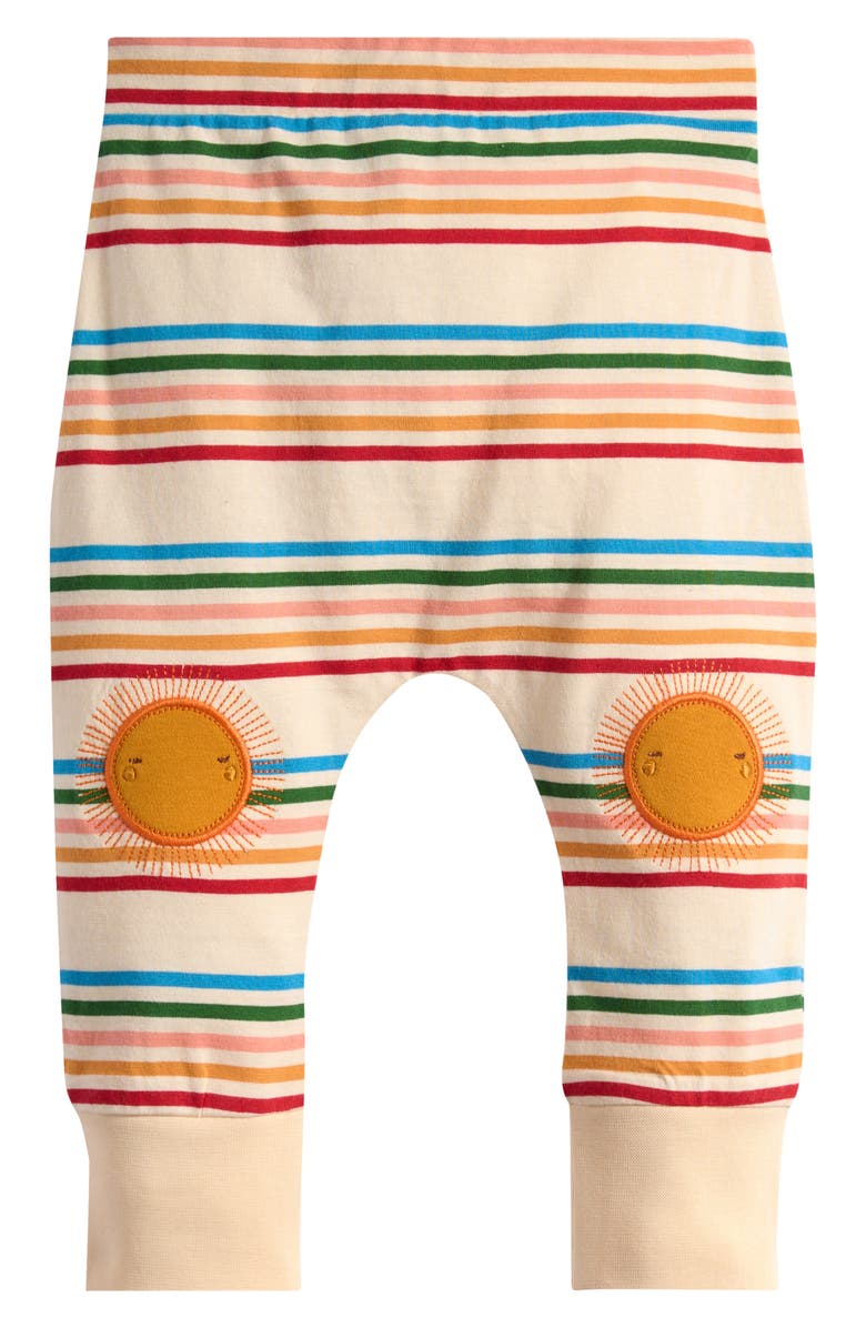 Little Green Radicals Kids' Stripe Knee Patch Sweatpants, Main, color, Ivory Multi