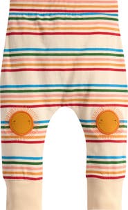 Little Green Radicals Kids' Stripe Knee Patch Sweatpants