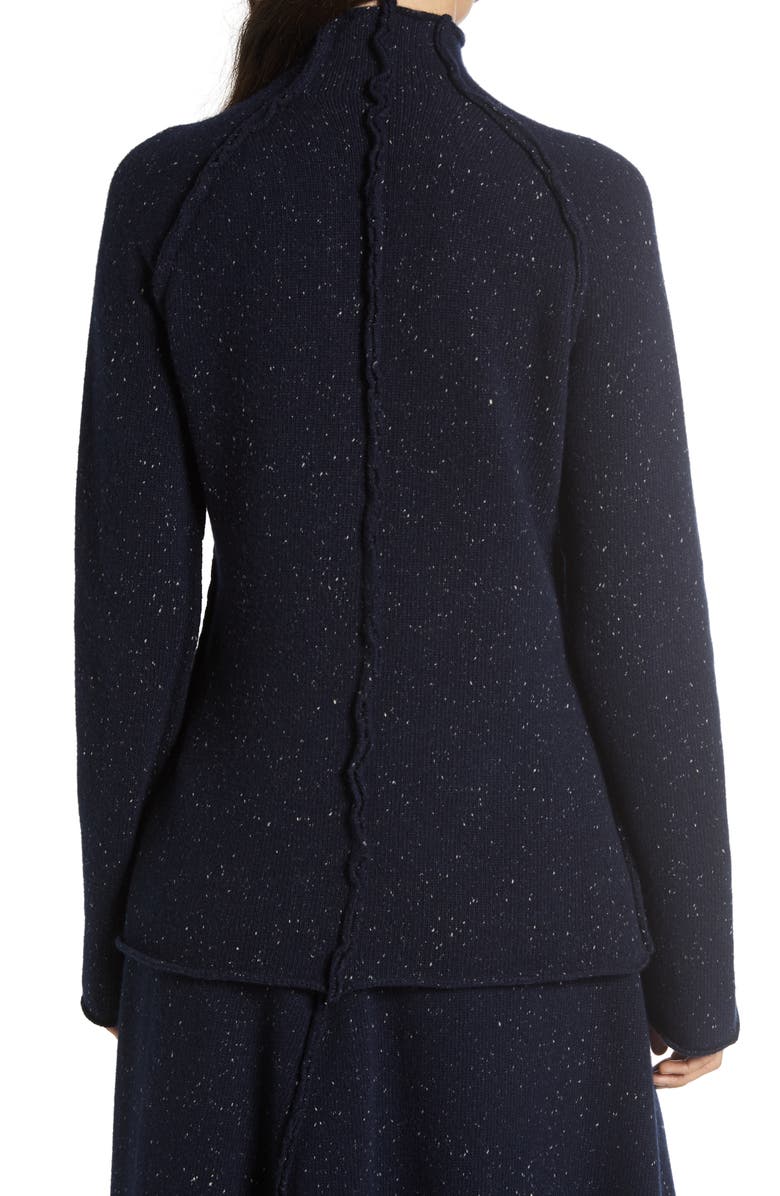 The Row Adamy Mock Neck Exposed Seam Wool Sweater, Alternate, color, 