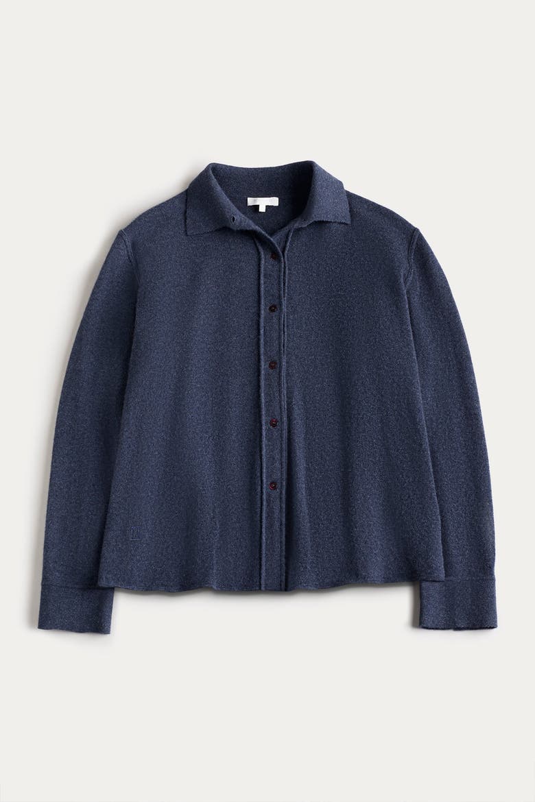 Catania Denim Cashmere Shirt, Alternate, color, Indigo