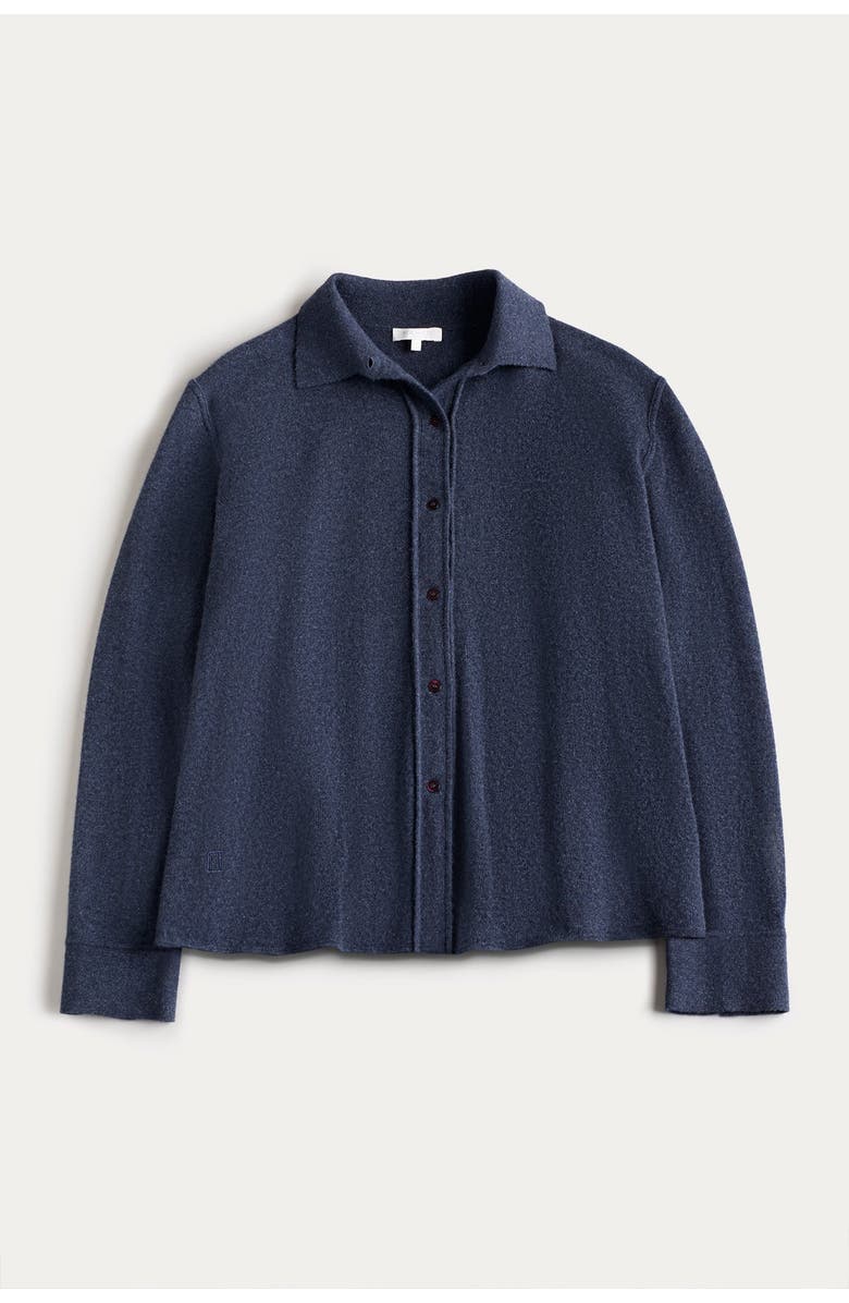 NAKED CASHMERE Catania Denim Cashmere Shirt, Alternate, color, Indigo