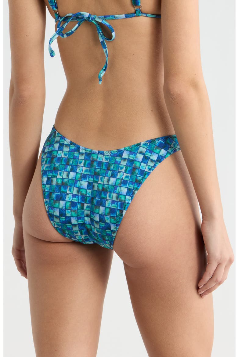 Rae Shine High Cut Bikini Bottoms, Alternate, color, BLUE MULTI