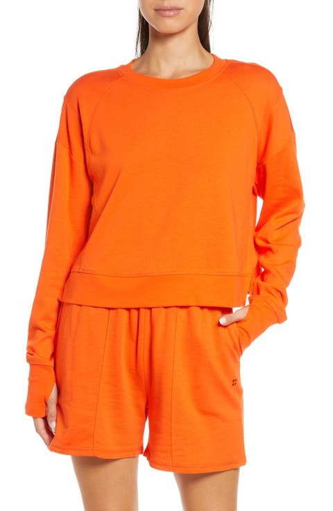 After Class Cotton Blend Crop Sweatshirt