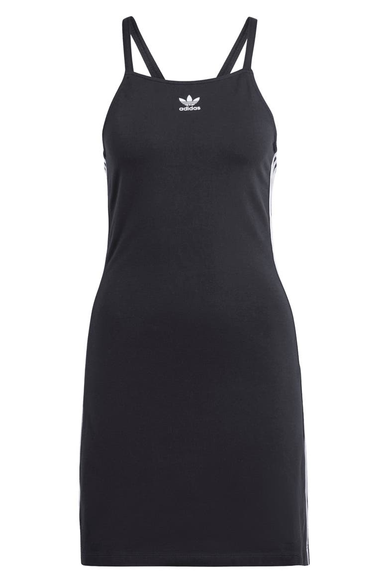 3-Stripes Lifestyle Minidress, Alternate, color, BLACK