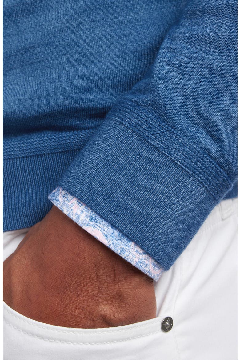 Skipper Merino Wool Blend Quarter Zip Sweater, Alternate, color, TIDAL BLUE