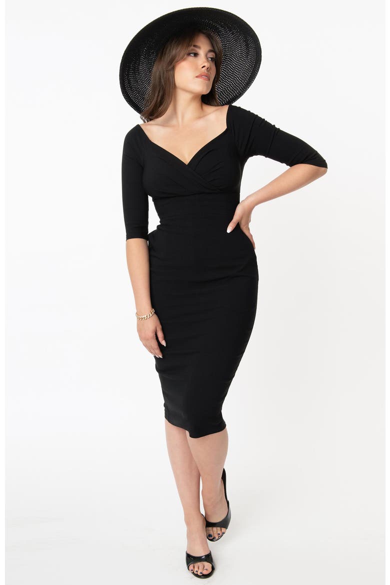 Shailene Pencil Dress, Main, color, Black