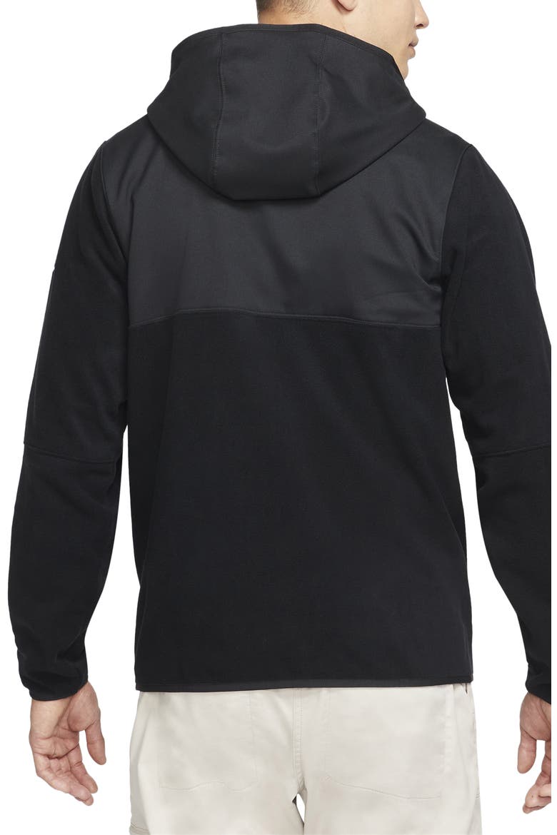 Nike Therma-FIT Victory Zip Golf Hoodie, Alternate, color, BLACK/ BLACK/ BLACK/ WHITE
