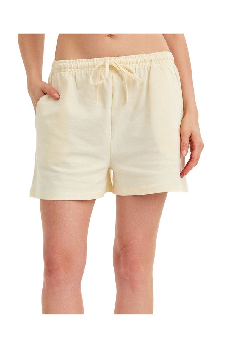 Summer Lounge Cotton Shorts, Main, color, Ivory