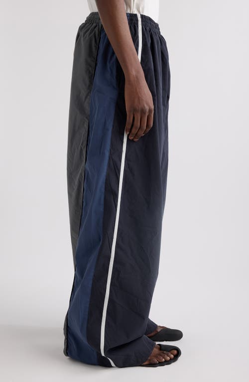 Balenciaga Sporty Trousers Featuring Side Stripes In Blue