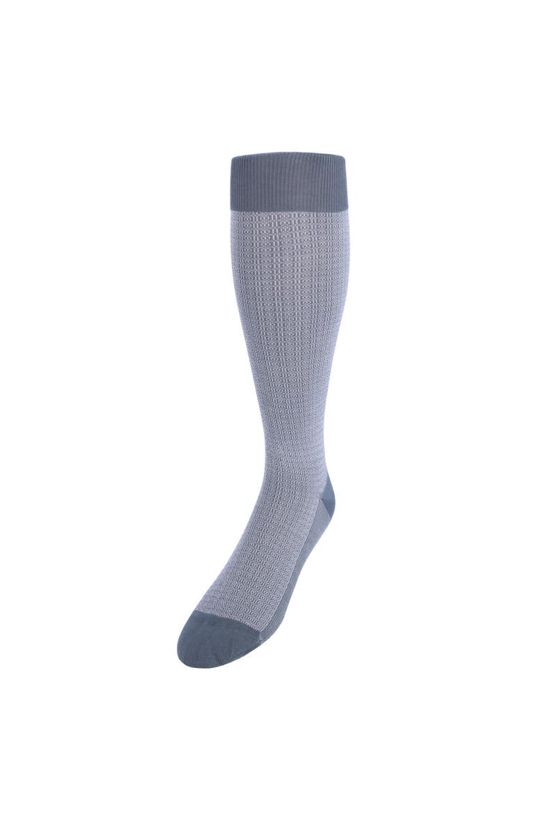 Bernard Chain Link Over The Calf Mercerized Cotton Socks, Main, color, Grey