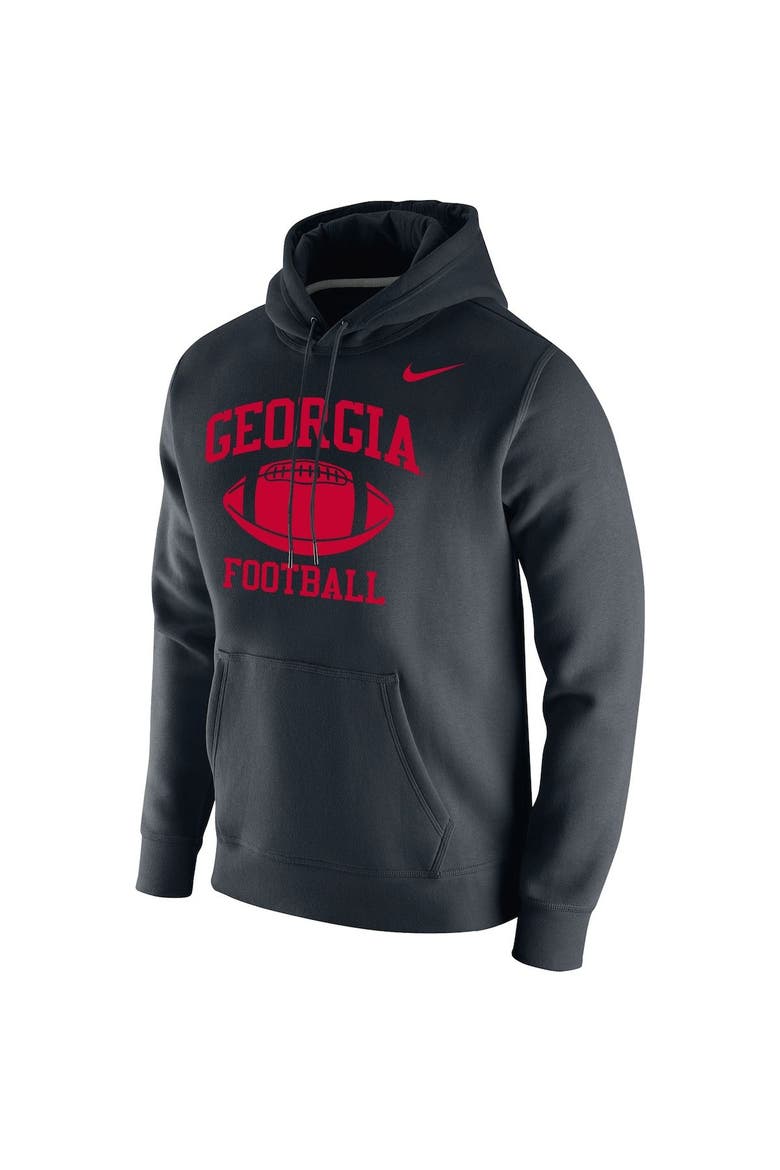 Men's Nike Black Georgia Bulldogs Retro Football Club Fleece Pullover Hoodie, Alternate, color, Black