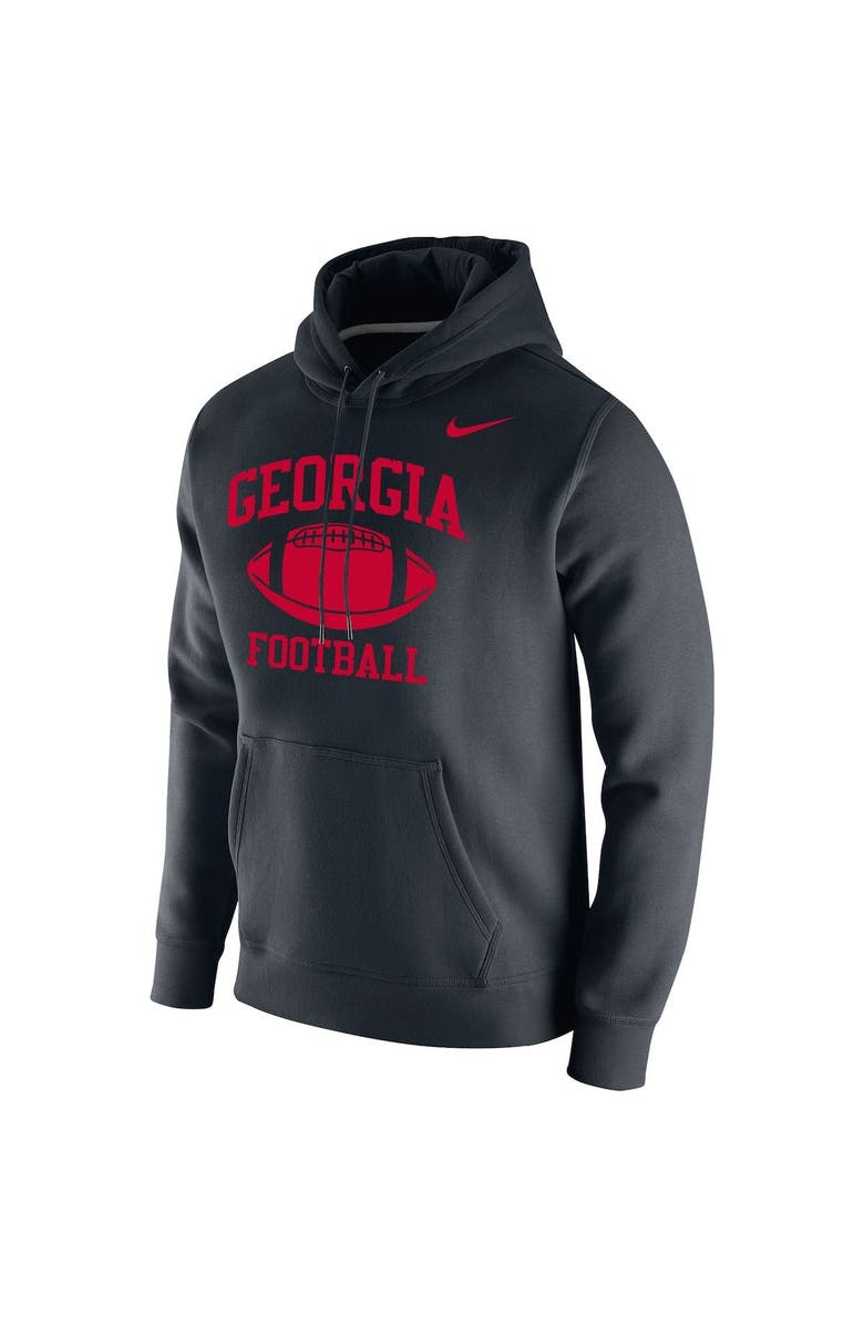Nike Men's Nike Black Georgia Bulldogs Retro Football Club Fleece Pullover Hoodie, Alternate, color, 
