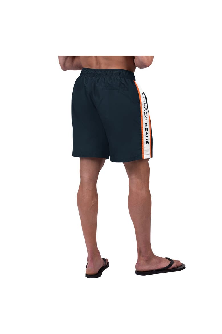 Men's G-III Sports by Carl Banks Navy Chicago Bears Streamline Volley Swim Shorts, Alternate, color, Navy