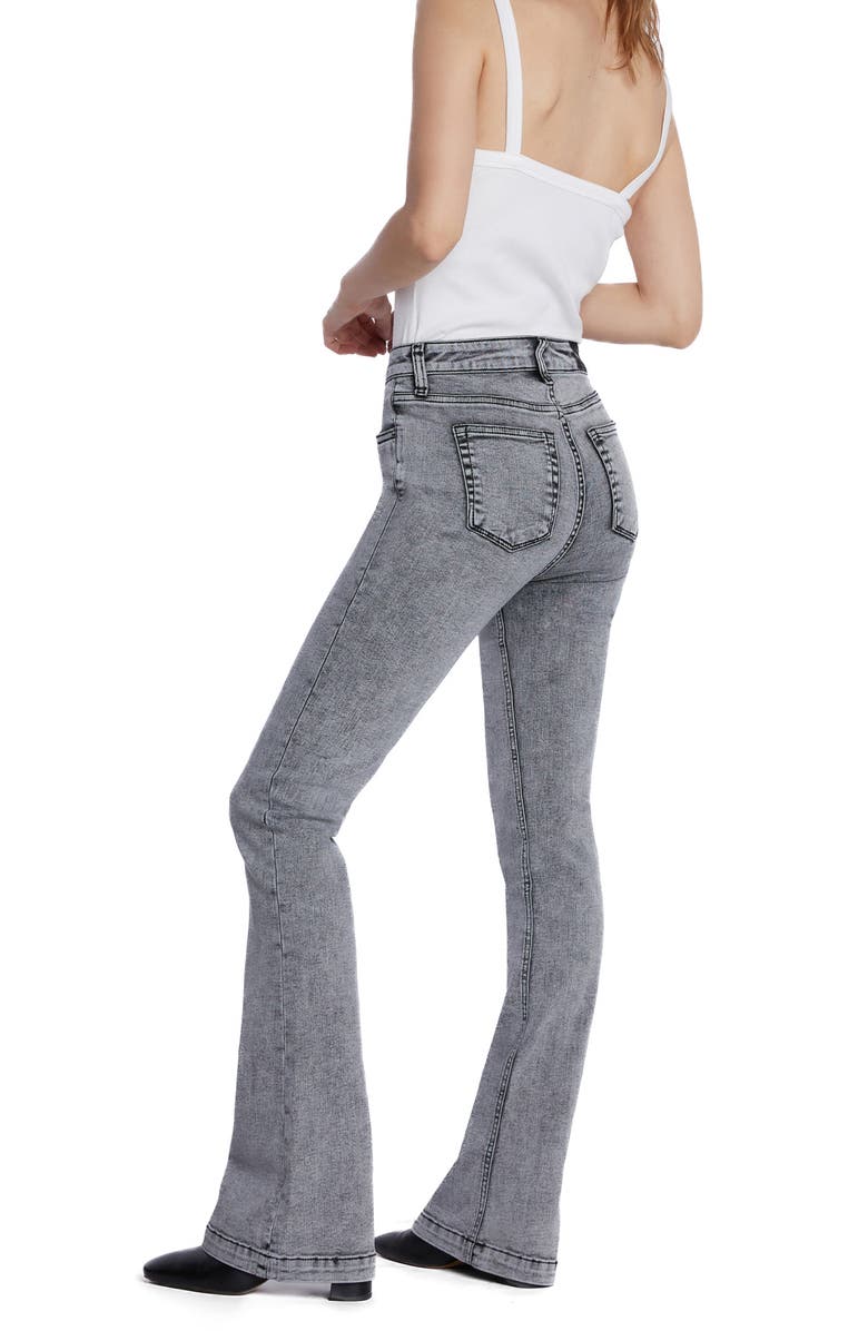 HINT OF BLU Rosa Flare Jeans, Alternate, color, Grey Wash