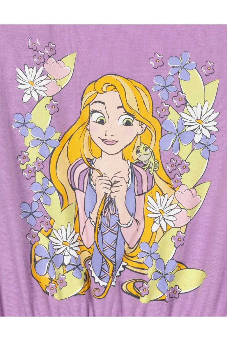 Princess Sleeveless One-Piece Romper, Alternate, color, Lavender Rapunzel