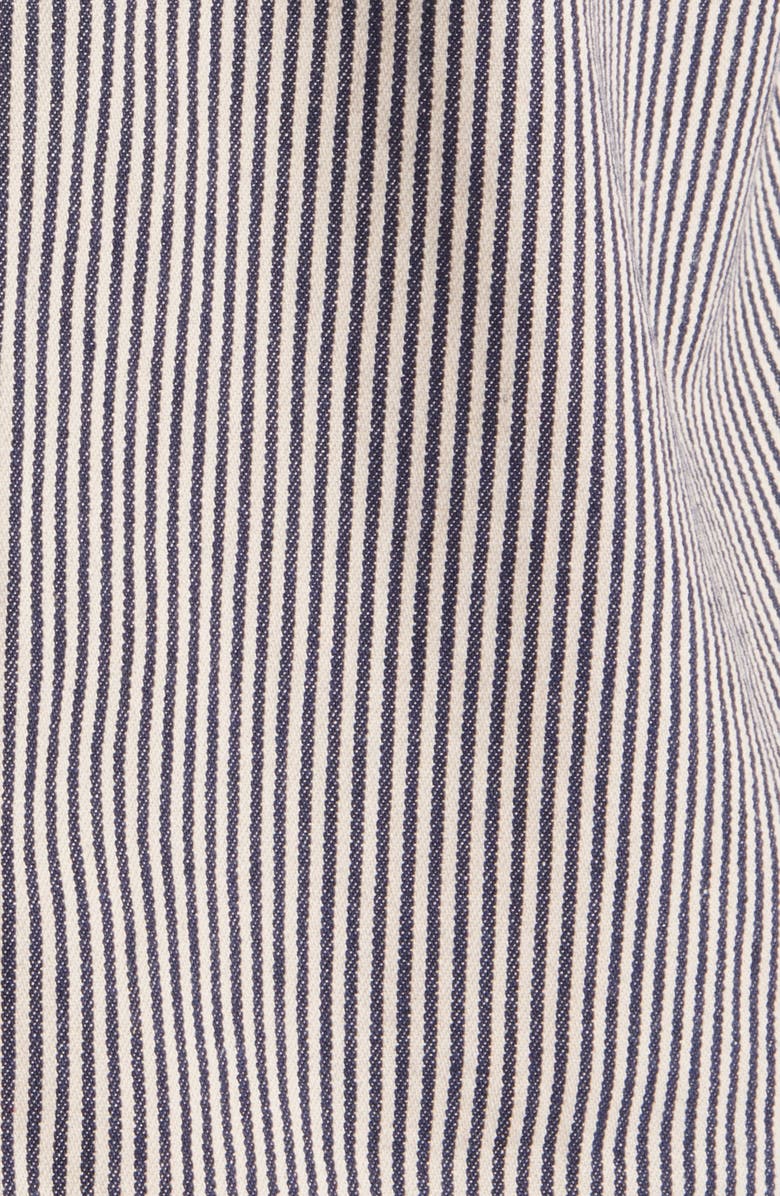 ICECREAM Running Dog Short Sleeve Denim Graphic Button-Up Shirt, Alternate, color, Hickory Stripe