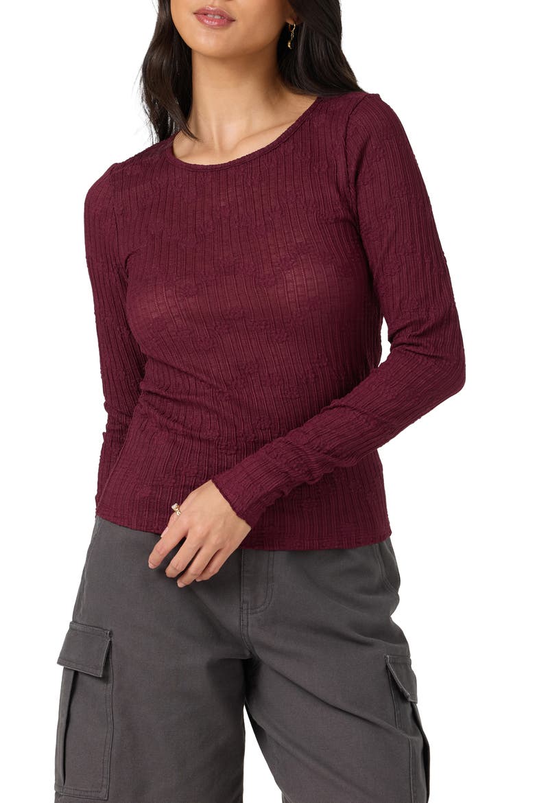 Marliz Lace Long Sleeve Top, Main, color, FIG
