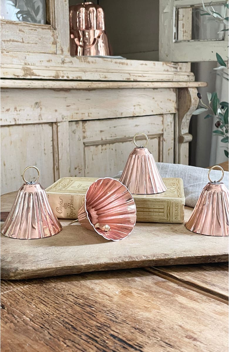 Coppermill Kitchen CMK Copper Bell Ornaments, Alternate, color, Copper