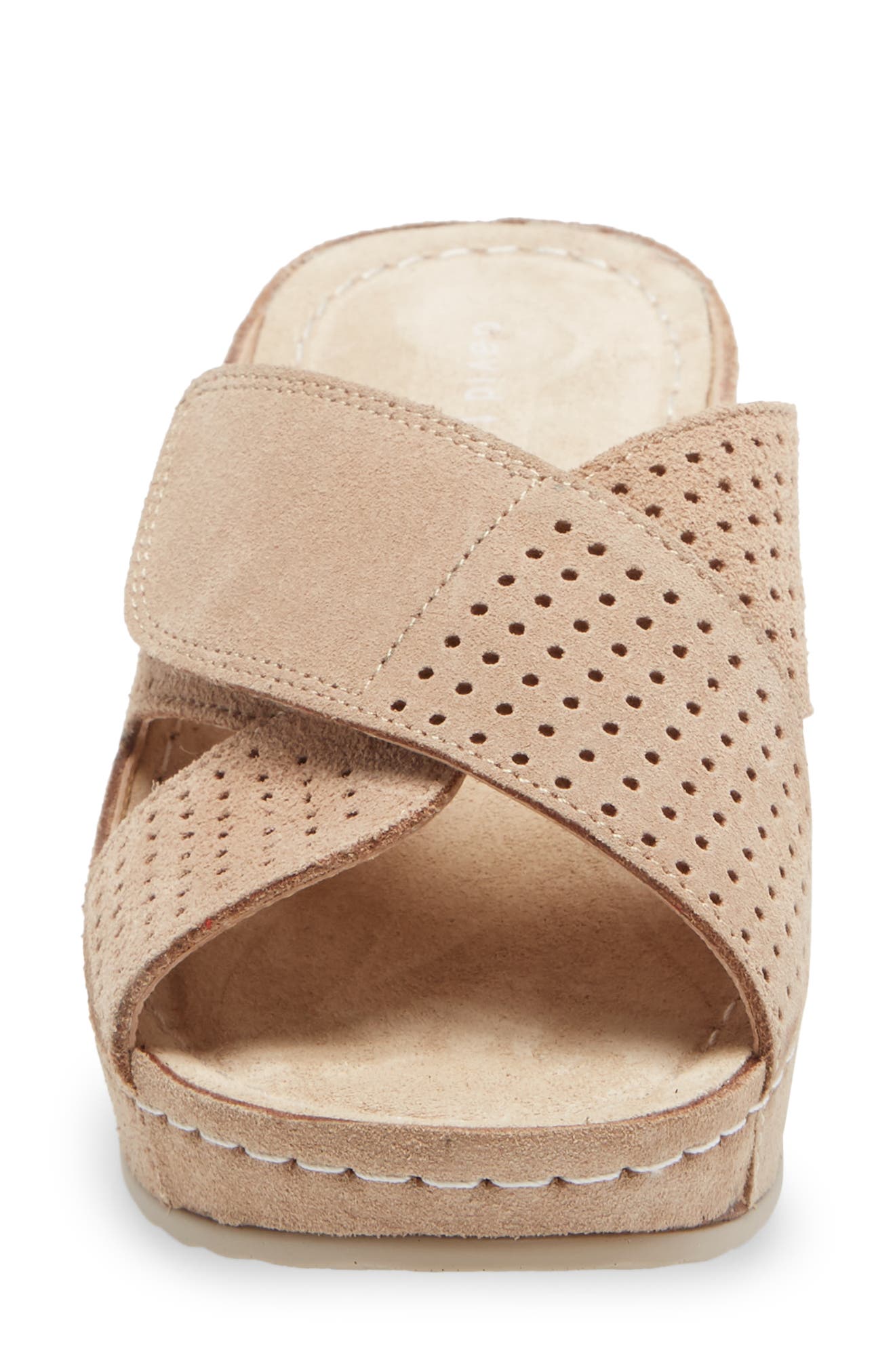 Iconic Wedge Sandal, Alternate, color, SAND SUEDE