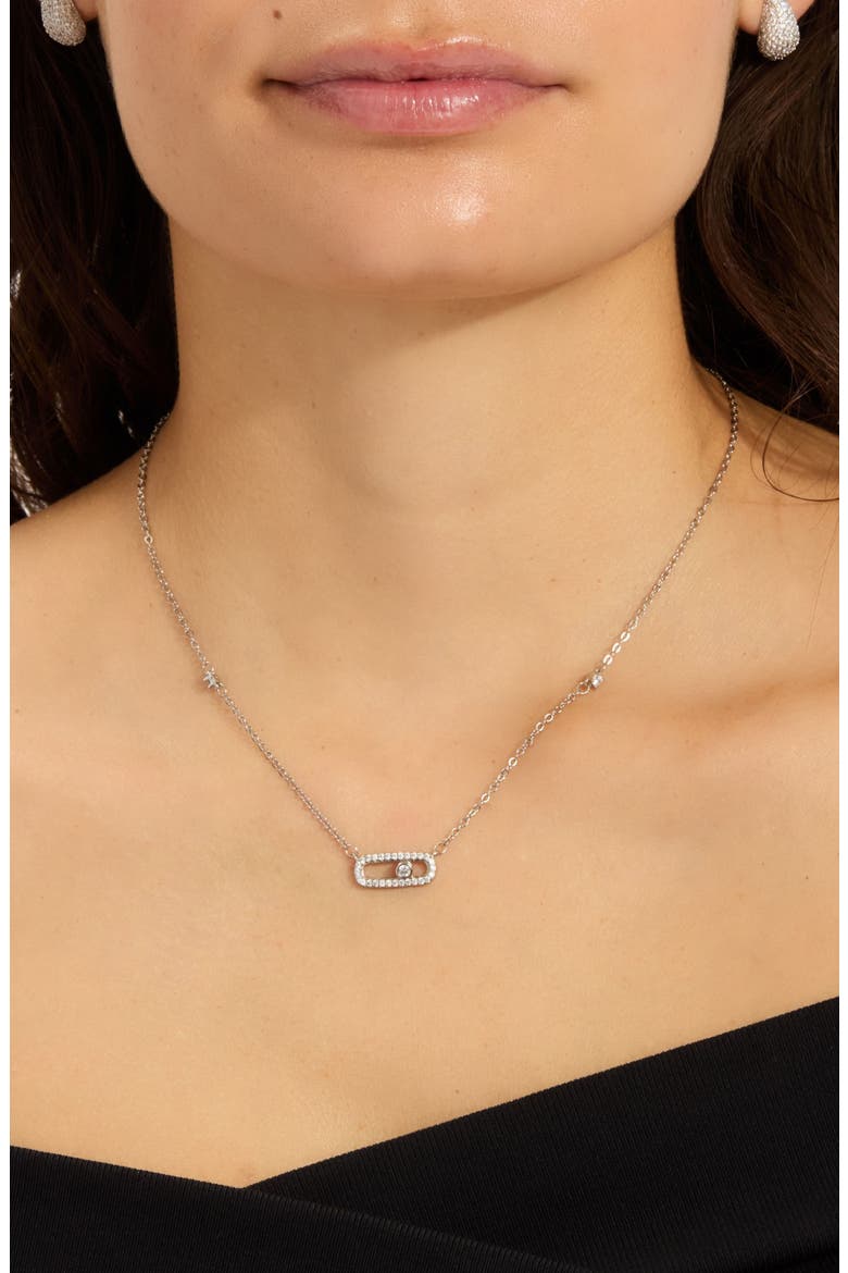 Crystal Bracelet & Necklace Set, Alternate, color, SILVER