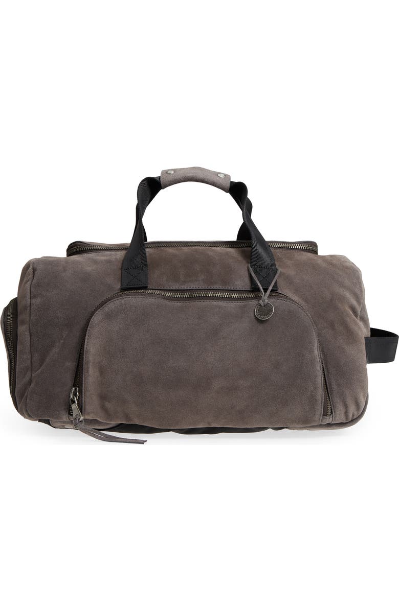John Varvatos Star USA Brooklyn Suede Convertible Duffel Bag, Main, color,