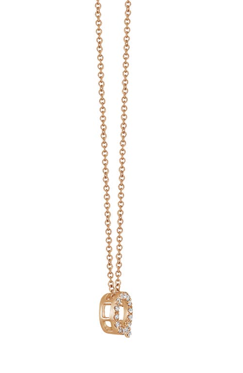 Bony Levy Diamond Pavé Initial Pendant Necklace In 18k Rose Gold - Q