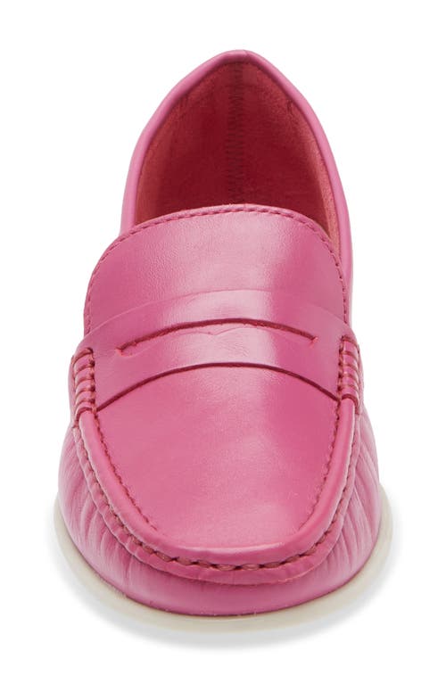 Marc Joseph New York Hamptons Penny Loafer In Pink Napa/white Sole