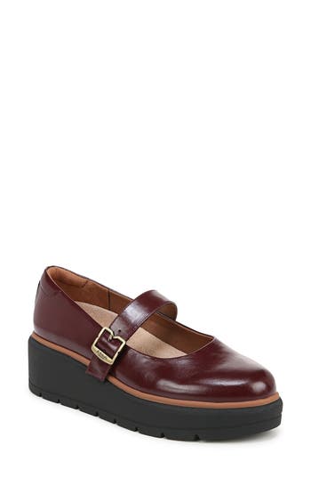Dr. Scholl's Women's Nice Day Max Mary Jane Platform Loafer In Wine