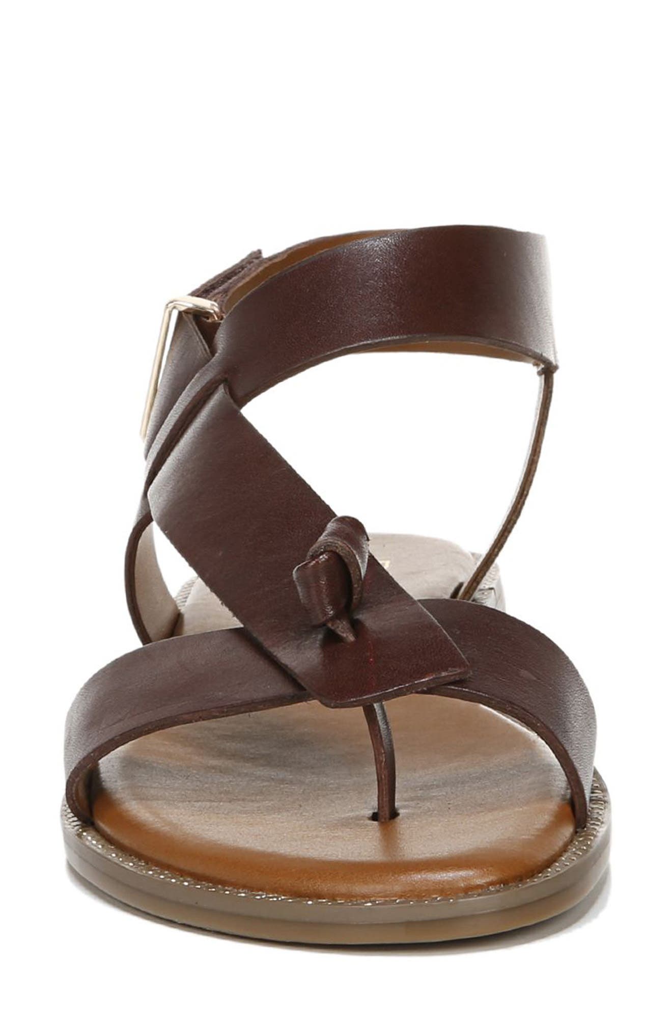 Franco Sarto Glenni Sandal, Alternate, color, Dark Brown Leather
