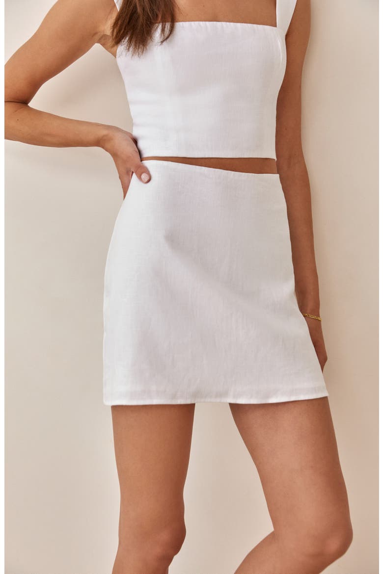 Veranda Miniskirt, Alternate, color, WHITE