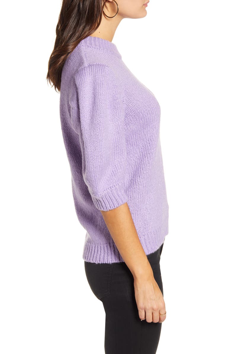 English Factory Puff Sleeve Sweater, Alternate, color,