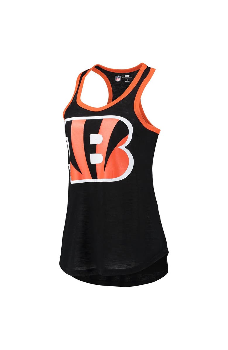 G-III 4HER BY CARL BANKS Women's G-III 4Her by Carl Banks Black Cincinnati Bengals Tater Burnout Tank Top, Alternate, color, Black