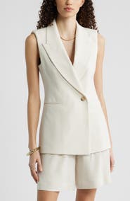 Nordstrom Sleeveless Crepe Blazer
