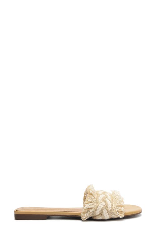 Schutz Adelia Crochet Frayed Slide Sandals