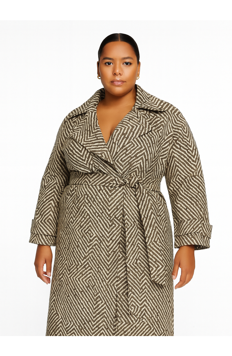 BAACAL Aria Double Breasted Trench, Alternate, color, Geo Brocade