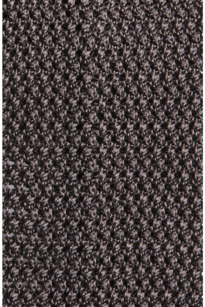 Silk Knit Tie, Alternate, color, DARK GREY