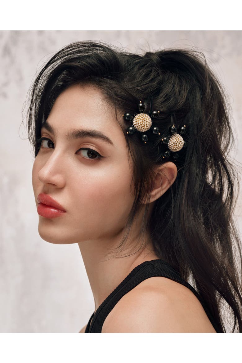 Jolie Barrette - Pair, Alternate, color, Slick Black