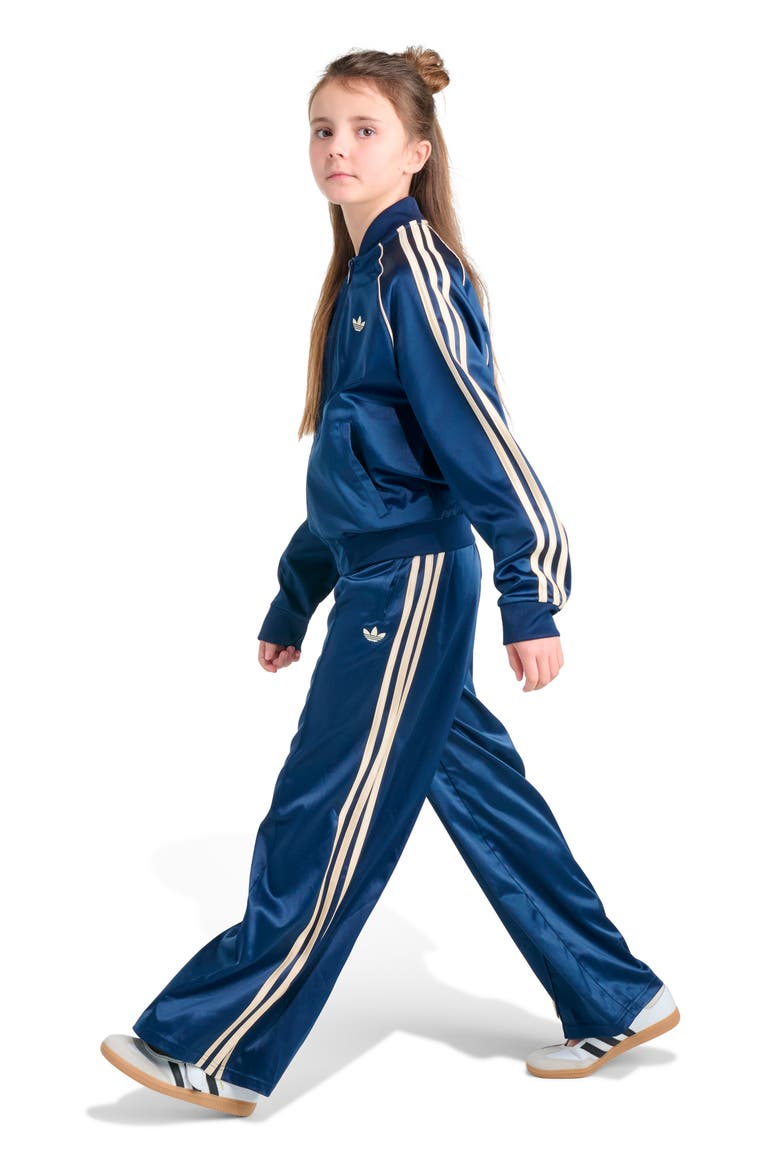 Kids' Satin SST Track Jacket, Alternate, color, DARK BLUE