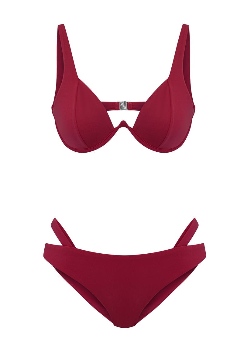 Cleo Bikini Swimwear, Alternate, color, PINK
