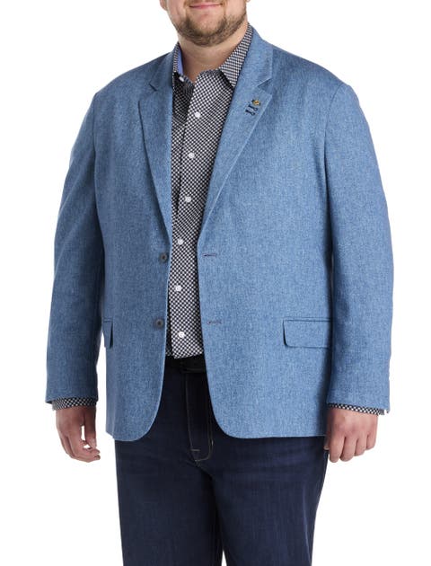 Big 
Tall Chevron Knit Jacket-Relaxer Sport Coat