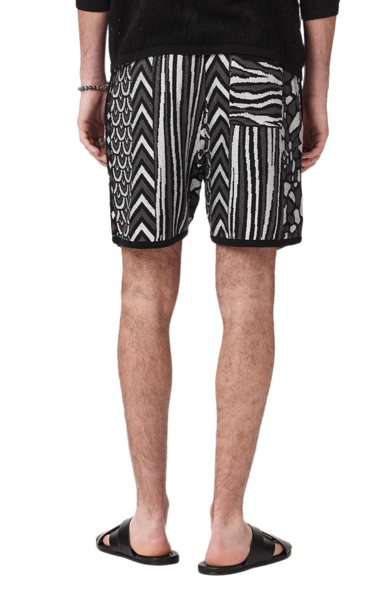 Burrows Abstract Pattern Knit Shorts - image 2