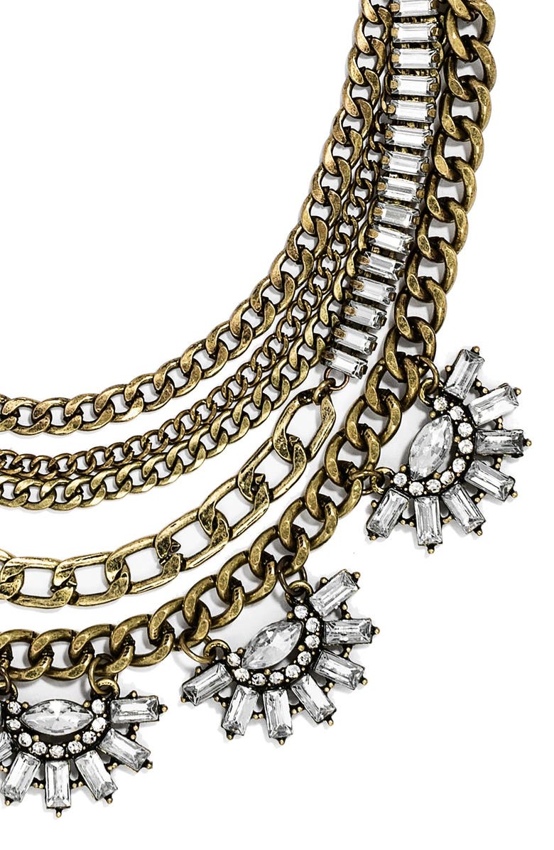 BaubleBar 'Sundial' Chain Bib Necklace, Alternate, color, 