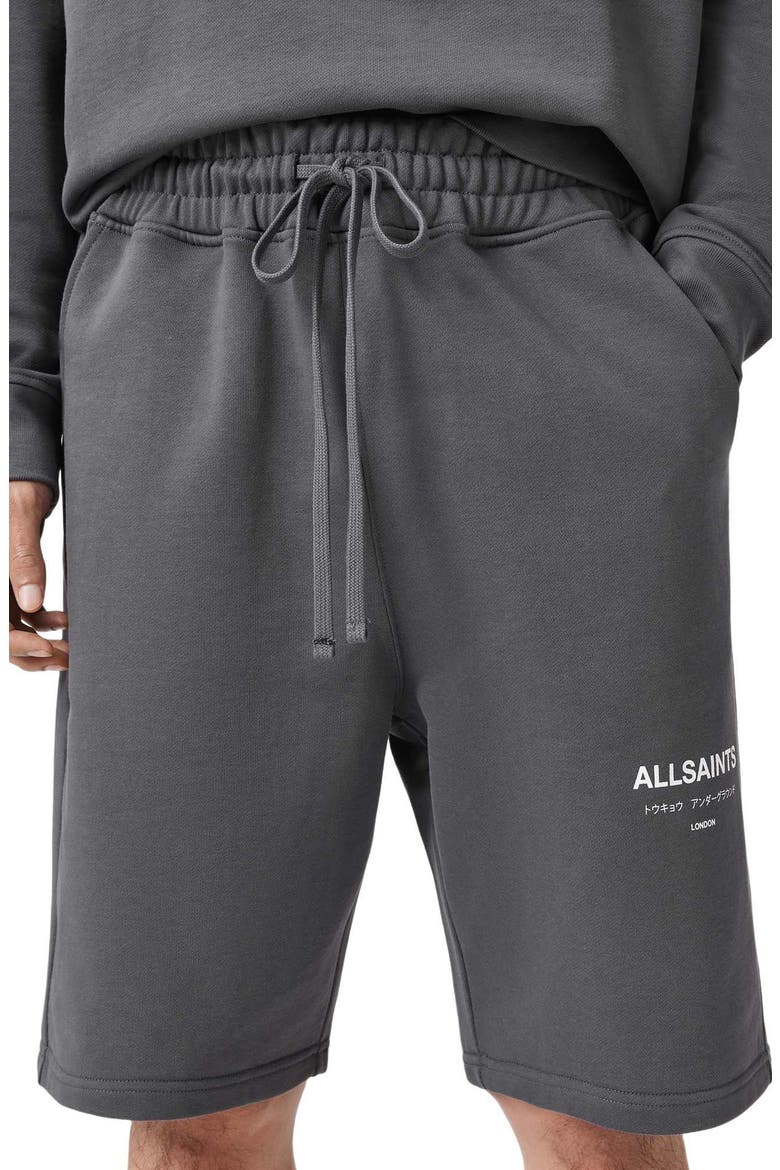 Underground Relaxed Fit Organic Cotton Sweat Shorts, Alternate, color, DARK STEEL BLUE